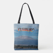 歩カッコいい人気があるく登り可能な山Kilimanjaro トートバッグ (裏面)