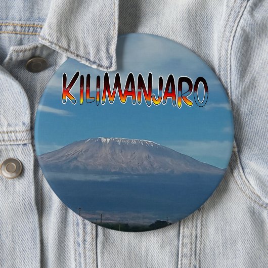 歩カッコいい人気があるく登り可能な山Kilimanjaro 缶バッジ (インサイチュ)