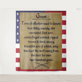 歩兵と戦う"GRUNT" タペストリー