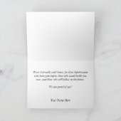 歩兵の青いコードのお祝いカード カード (内部)