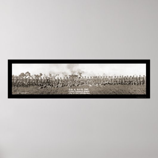 歩兵キャンプカントンOH写真1917 ポスター (正面)
