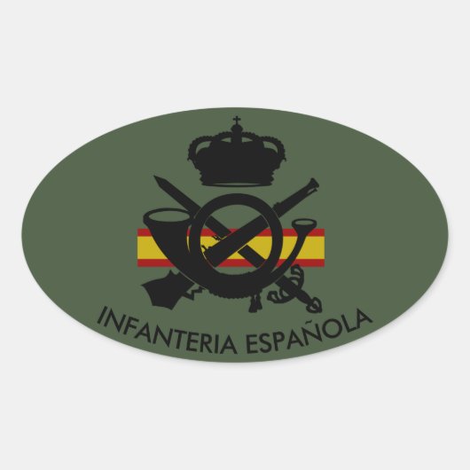 歩兵スペインの隊 楕円形シール (正面)