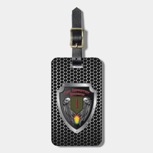 歩兵第1師団「ビッグレッドワン」 ラゲッジタグ (正面縦)