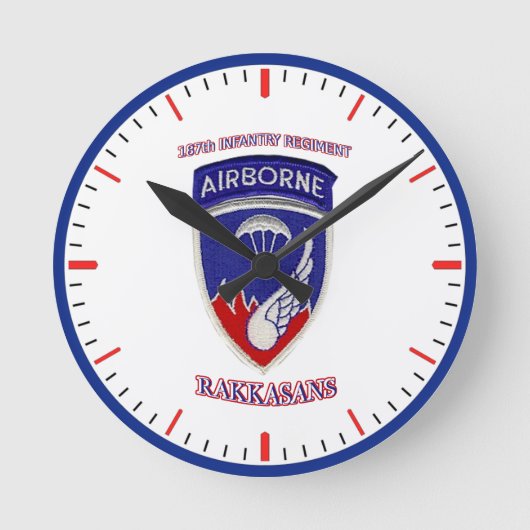 歩兵第187連隊 ラウンド壁時計 (正面)