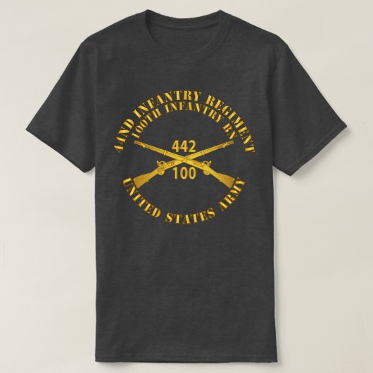 歩兵第442連隊100歩兵大隊 Tシャツ (デザイン正面)