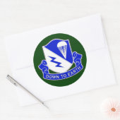 歩兵第507連隊（空挺連隊） DUI ラウンドシール (封筒)