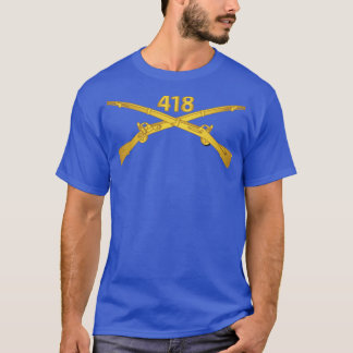 歩兵連隊第418連隊ブランチ2テキストX Tシャツ
