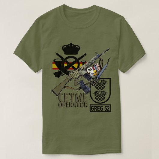 歩兵隊スペインの兵センター員 Tシャツ (デザイン正面)
