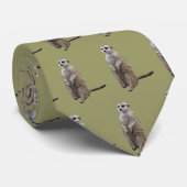 歩哨姿勢のかわいいMeerkat ネクタイ (ロール)