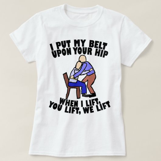 歩容ベルト昇降フィジカルセラピー Tシャツ (デザイン正面)