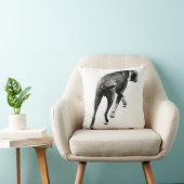 歩幅で静止 – 白黒 クッション (椅子)