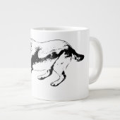 歩幅 – 側面 ジャンボコーヒーマグカップ (正面右)