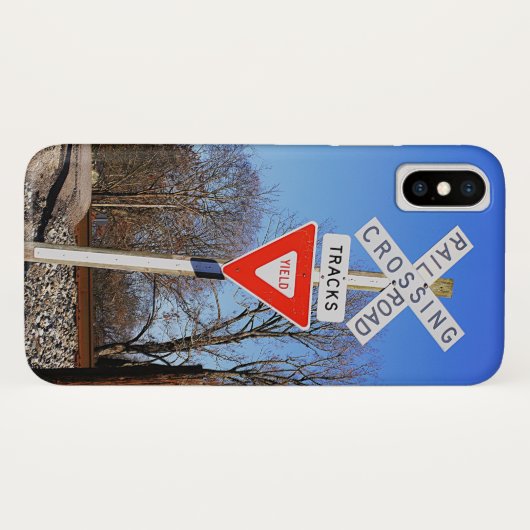 歩留標識付き受動式踏切 Case-Mate iPhoneケース (裏面(横))