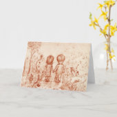 歩行の挨拶状 カード (黄色い花)