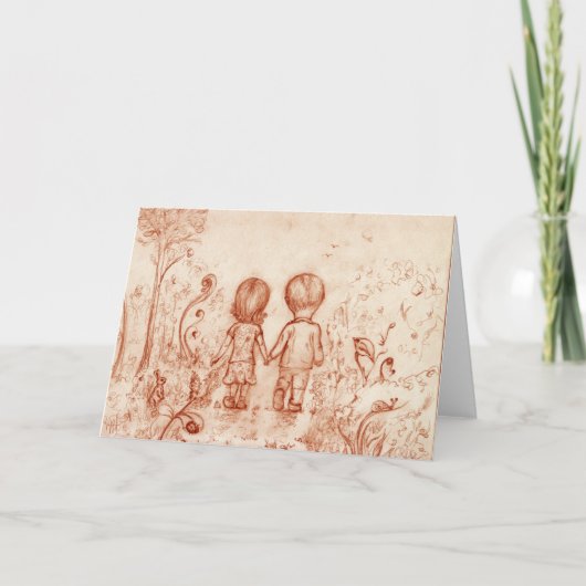 歩行の挨拶状 カード (正面)