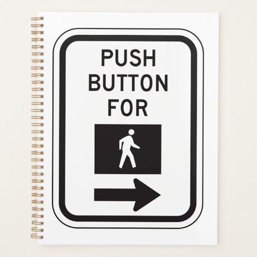 歩行歩行者横断標識用プッシュボタン プランナー手帳 (正面)