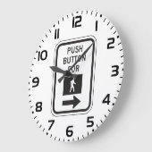 歩行歩行者横断標識用プッシュボタン ラージ壁時計 (傾斜)