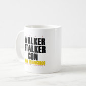 歩行者のストーカーの詐欺SFの有志のマグ コーヒーマグカップ (正面左)