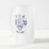 歩行者の紋章付き外衣 フロストグラスビールジョッキ (正面左)