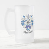 歩行者の紋章付き外衣 フロストグラスビールジョッキ (左)