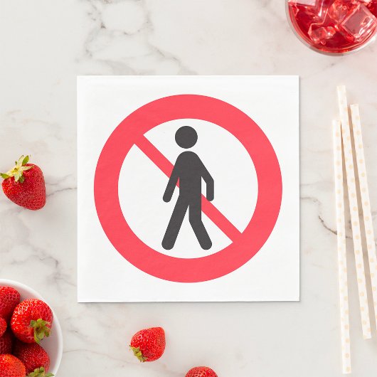 歩行者の道路標識なし スタンダードランチョンナプキン