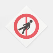 歩行者の道路標識なし スタンダードランチョンナプキン (角)