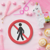 歩行者の道路標識なし ペーパープレート (パーティー)