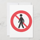 歩行者の道路標識なし 招待状 (正面)