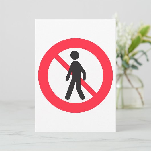 歩行者の道路標識なし 招待状