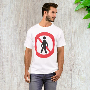 歩行者の道路標識なし Tシャツ