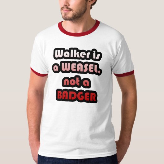 歩行者はイタチです Tシャツ (正面)