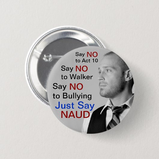 歩行者を拒否して下さい-ちょうどNAUDを言って下さい! 缶バッジ (正面&裏面)