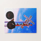 歩行者ゲートとの踏切 ジグソーパズル (横)