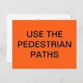 歩行者パス安全オレンジポスターを使用する ポストカード (正面/裏面)