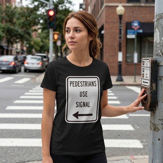 歩行者信号道路標識レディースTシャツ Tシャツ