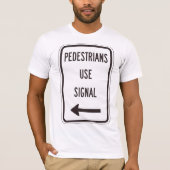 歩行者信号道路標識 メンズTシャツ Tシャツ (正面)