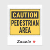 歩行者層の警戒区域 シール (シート)