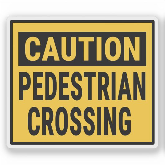 歩行者横断歩道 シール (正面)