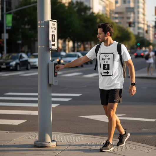 歩行者用信号ボタン Tシャツ