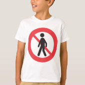 歩行者通行止め標識 Tシャツ (正面)