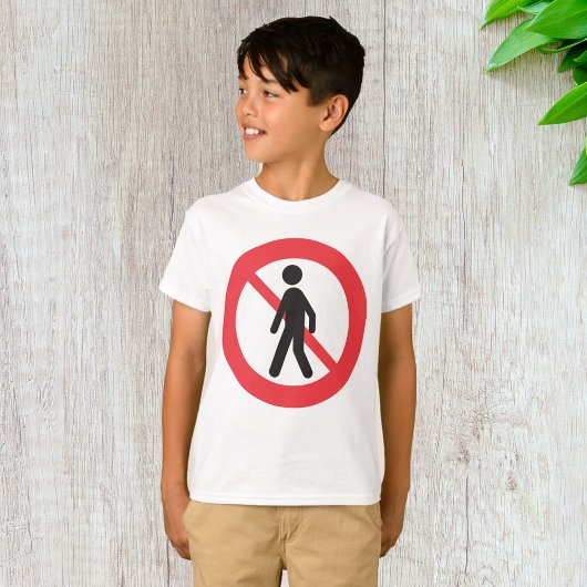 歩行者通行止め標識 Tシャツ