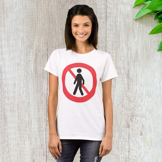 歩行者通行止め標識 Tシャツ