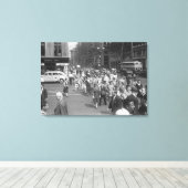 歩行者 キャンバスプリント (インサイチュ (ウッドフロア))