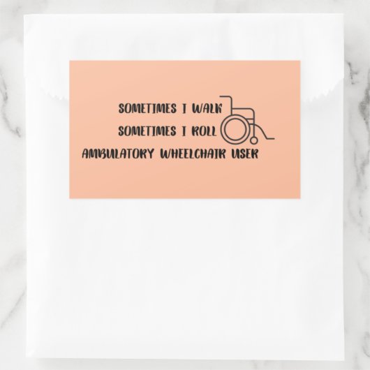 歩行車椅子利用者用バンパーステッカー 長方形シール (バッグ)