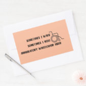 歩行車椅子利用者用バンパーステッカー 長方形シール (封筒)