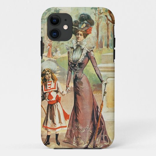 歩行(色のlitho)の母そして娘 Case-Mate iPhoneケース (裏面)