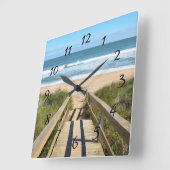 歩道からビーチ スクエア壁時計 (傾斜)