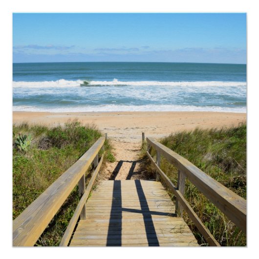 歩道からビーチ ポスター (正面)