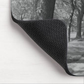 歩道が付いている並木道 マウスパッド (コーナー)