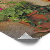 歩道で販売するアートワークを持つ小さな買い物 ポスター (角)